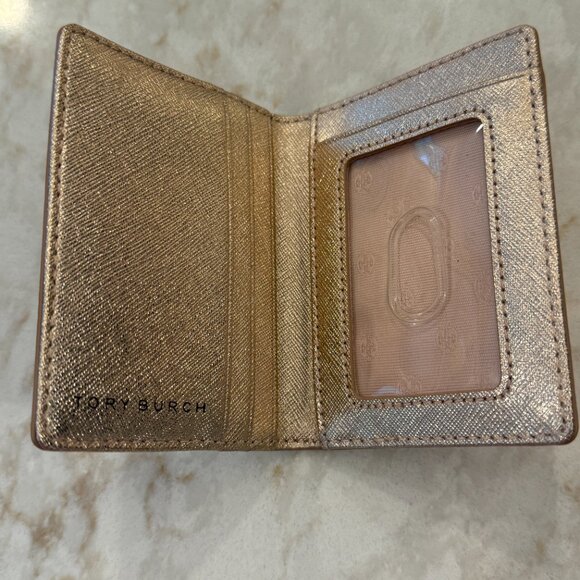 NWOT Tory Burch Card Holder Rose Gold Color - Picture 3 of 4